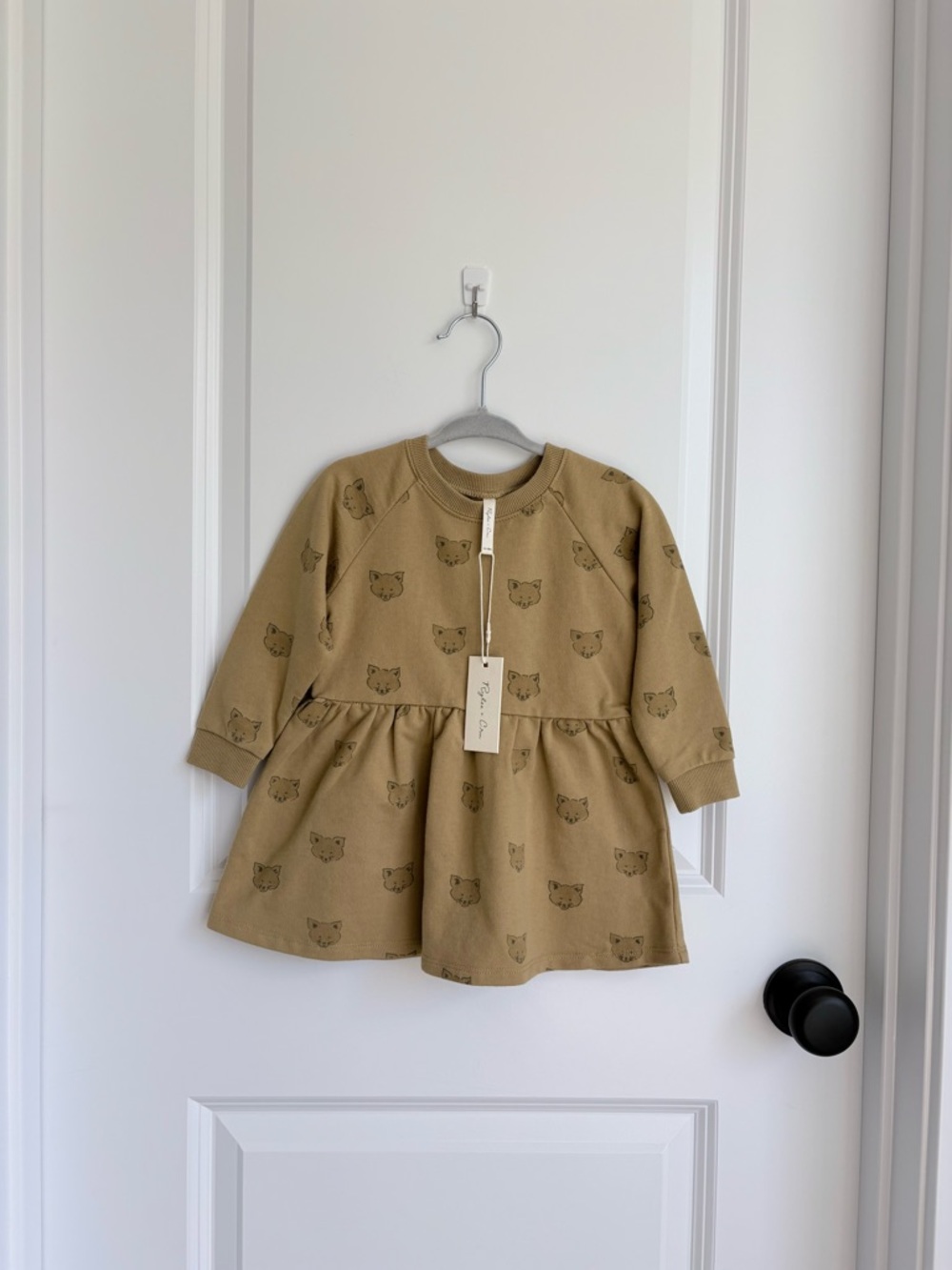 🦊Rylee + Cru Coyote Long Sleeve Raglan Dress Gold NWT